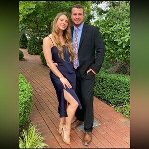 A New Day Navy Blue Slip Dress with Silt